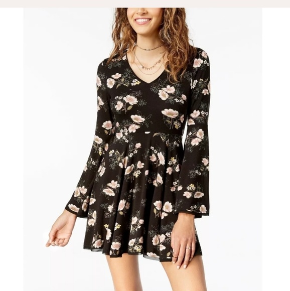 American Rag Dresses & Skirts - American Rag black Floral Combo dress